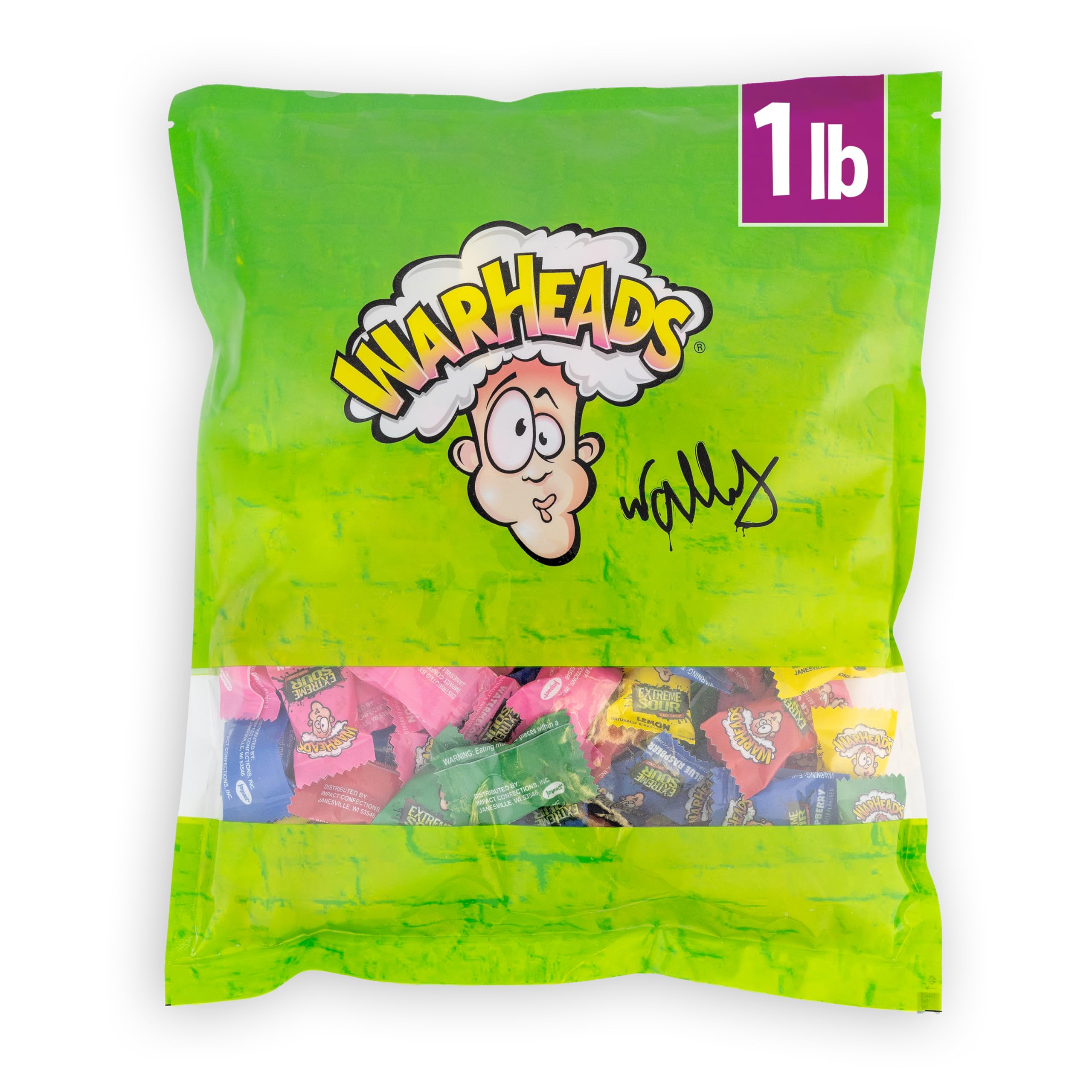 Warheads Extreme Sour Apple Candy with bold tang for party snacking