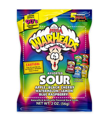 Warheads extreme sour candy with assorted flavors and bold outer coating for on-the-go snacking