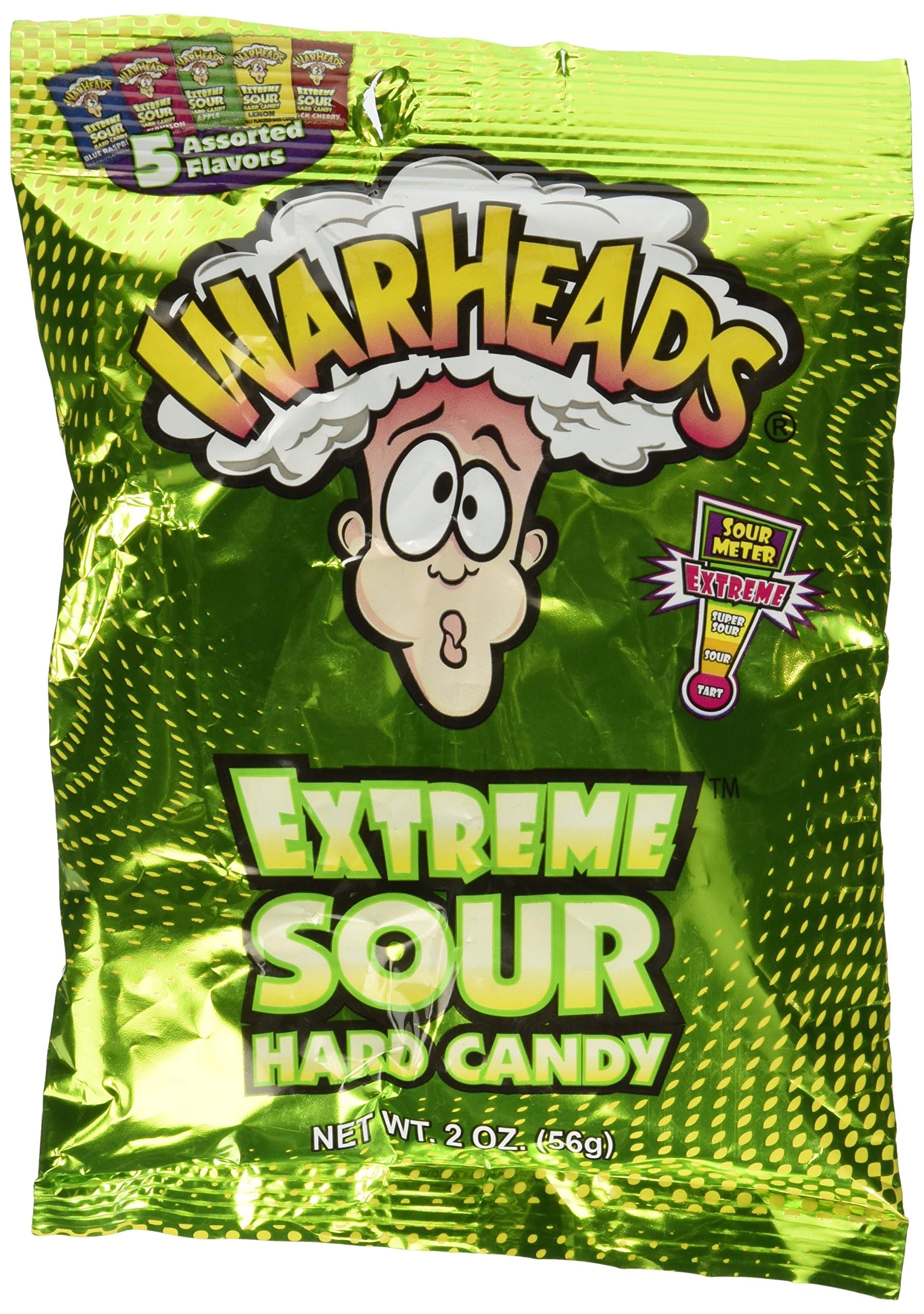Warheads individually wrapped candies for sharing and convenient portability