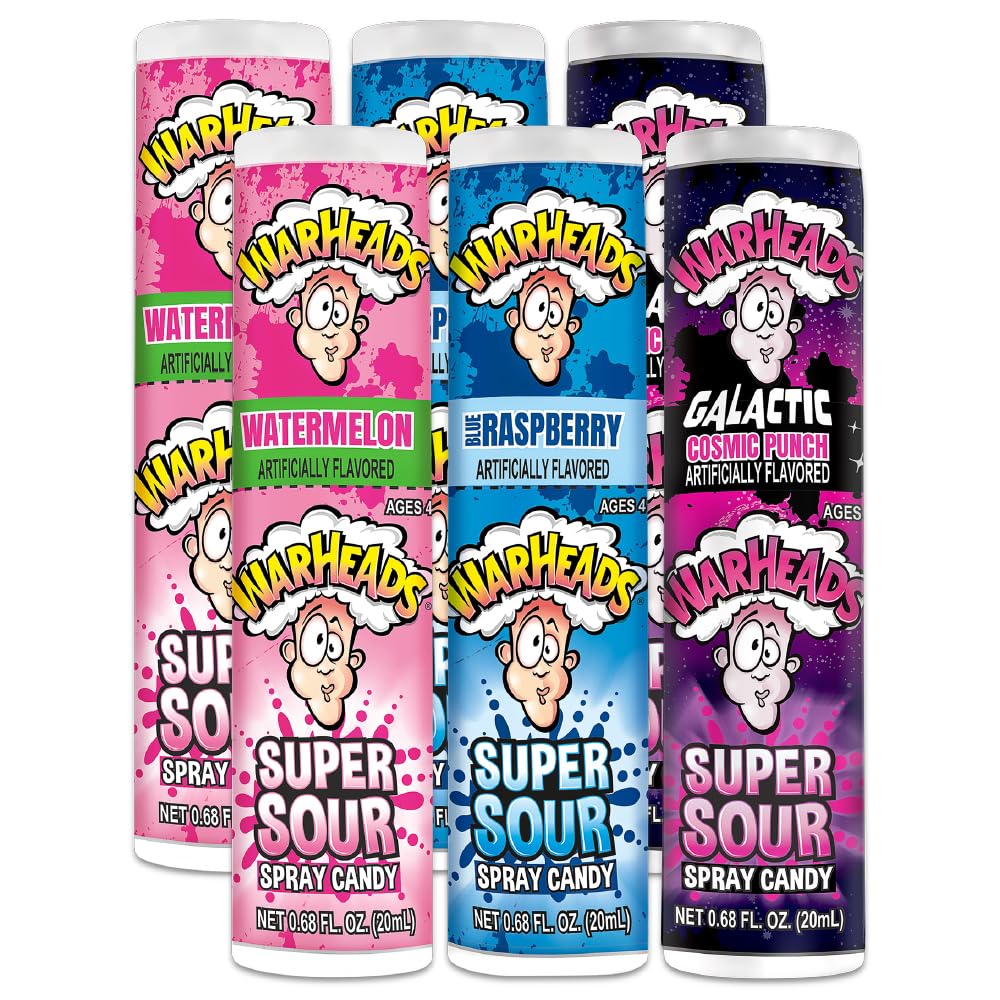 Warheads Super Sour Spray blue raspberry bottle for on-the-go tang and flavor variety