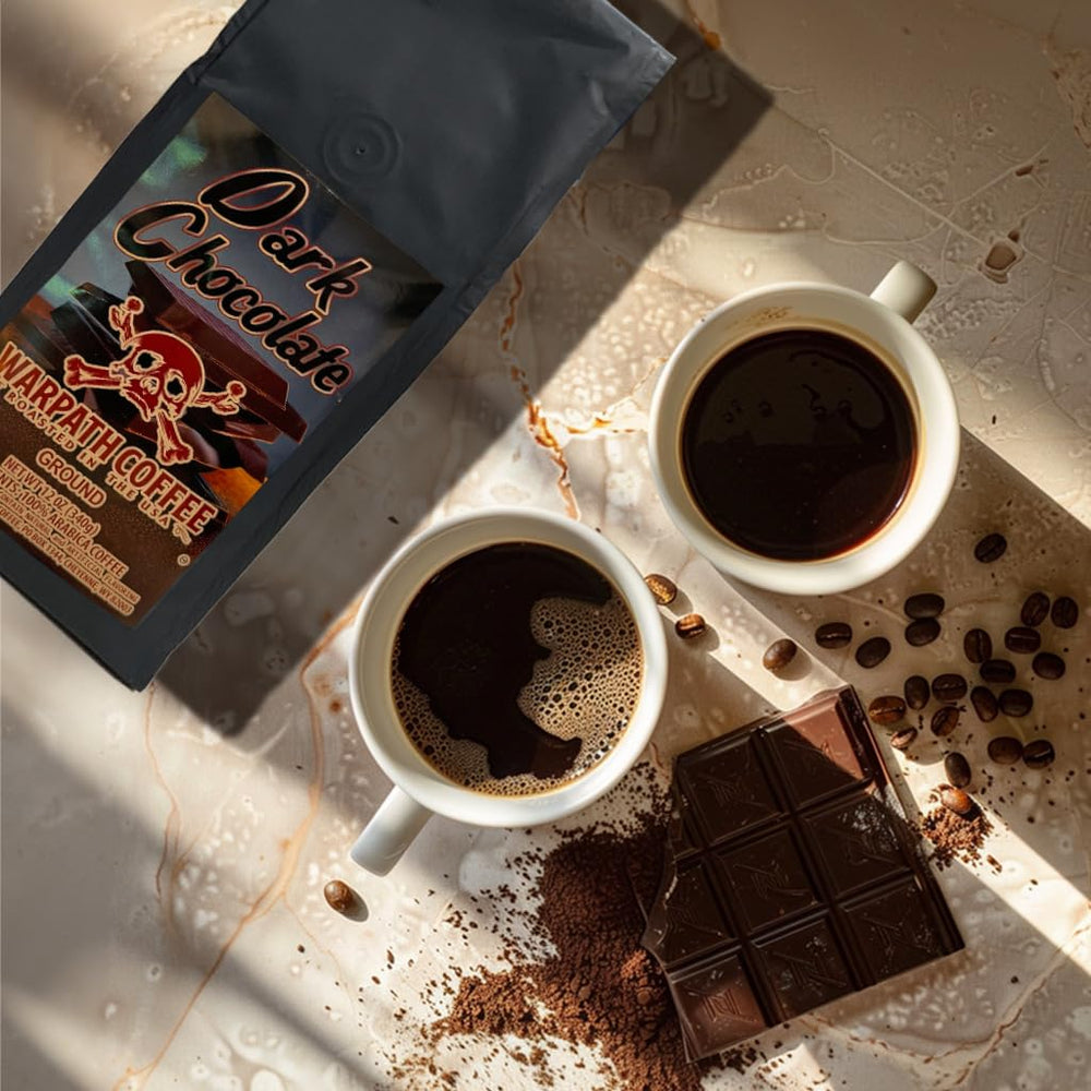 Sealed Warpath Coffee bag ensures freshness and bold flavor retention.