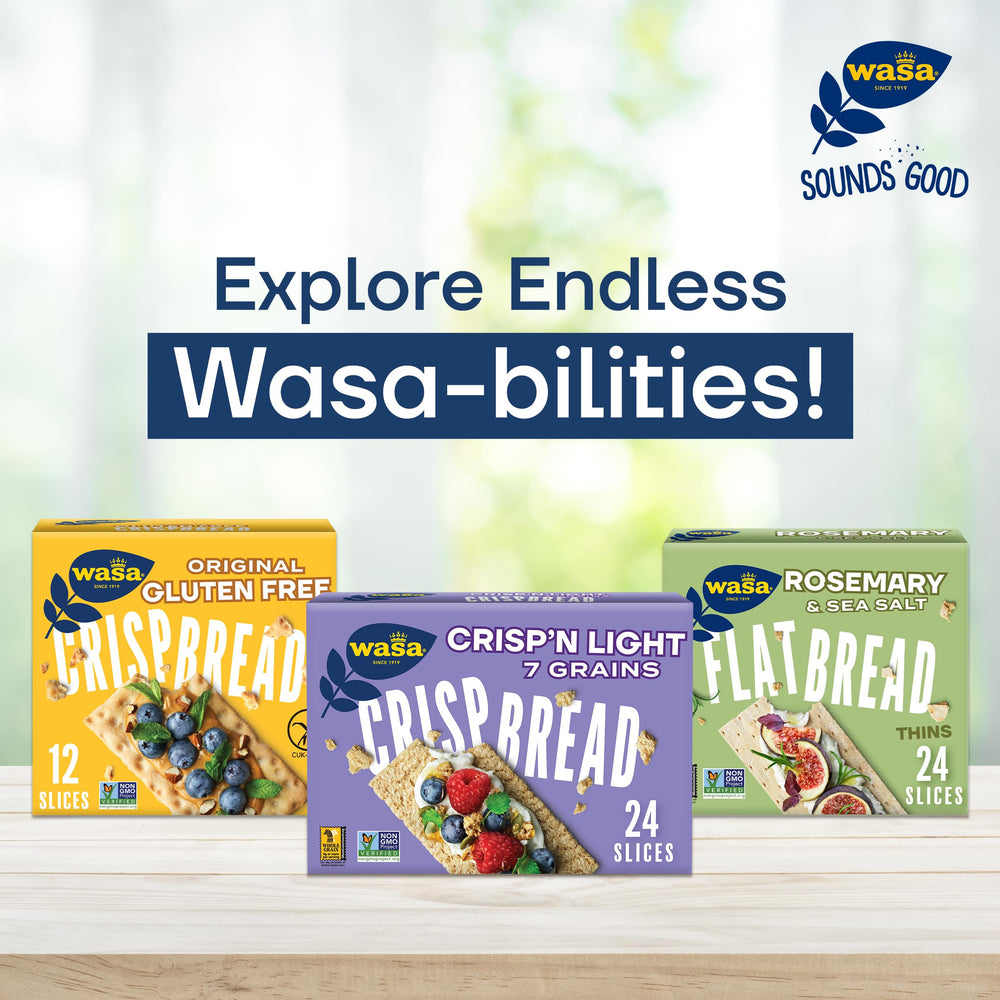 Wasa Crispbread package display showing a 12-pack count