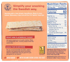 Close-up of sesame seeds and sea salt on Wasa crackers highlighting crunchy texture.