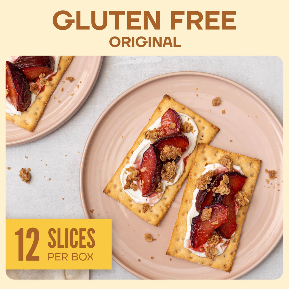 Wasa Gluten Free Original Crispbread on a breakfast table with toppings.