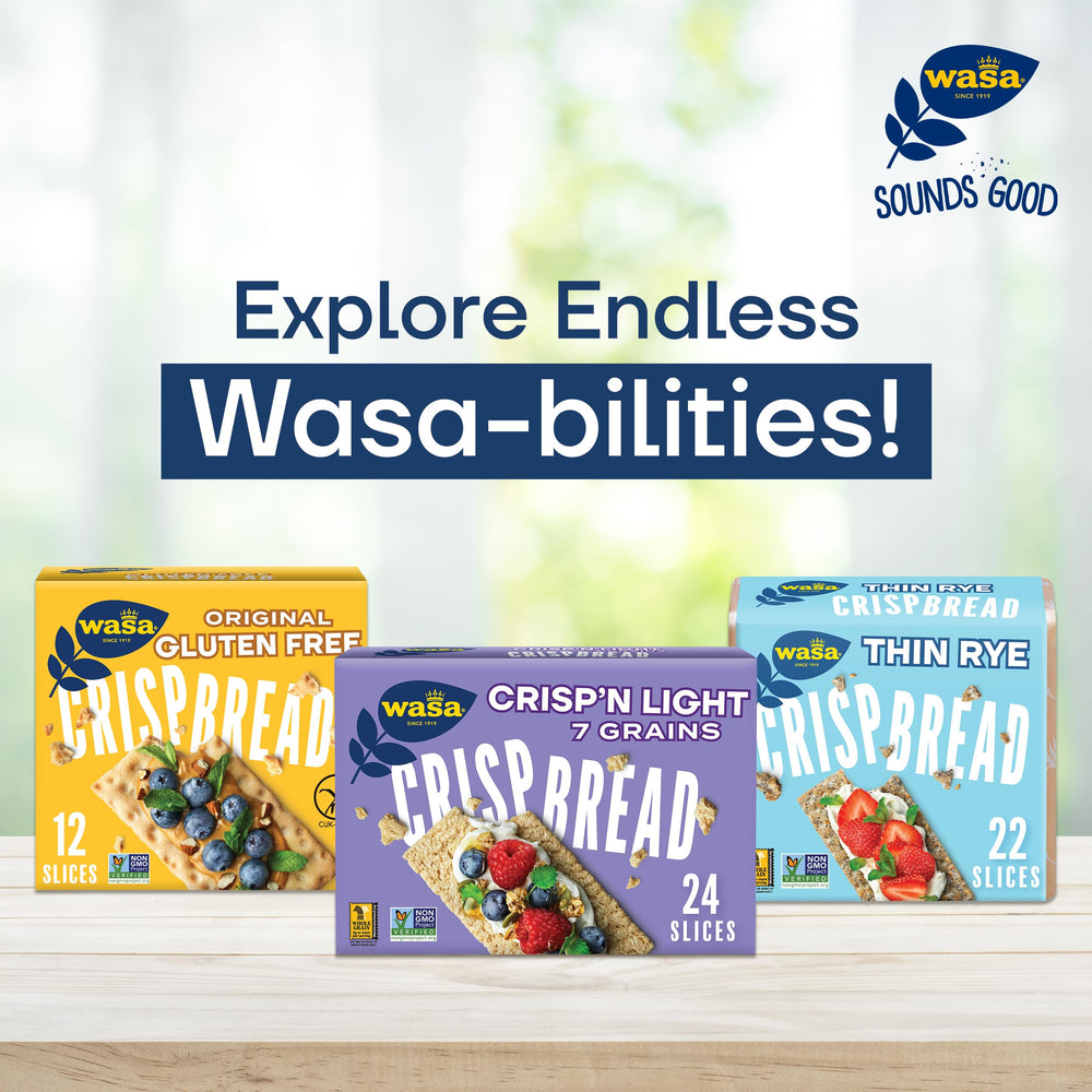 Wasa crispbread uses non-GMO ingredients like potato starch and sesame.