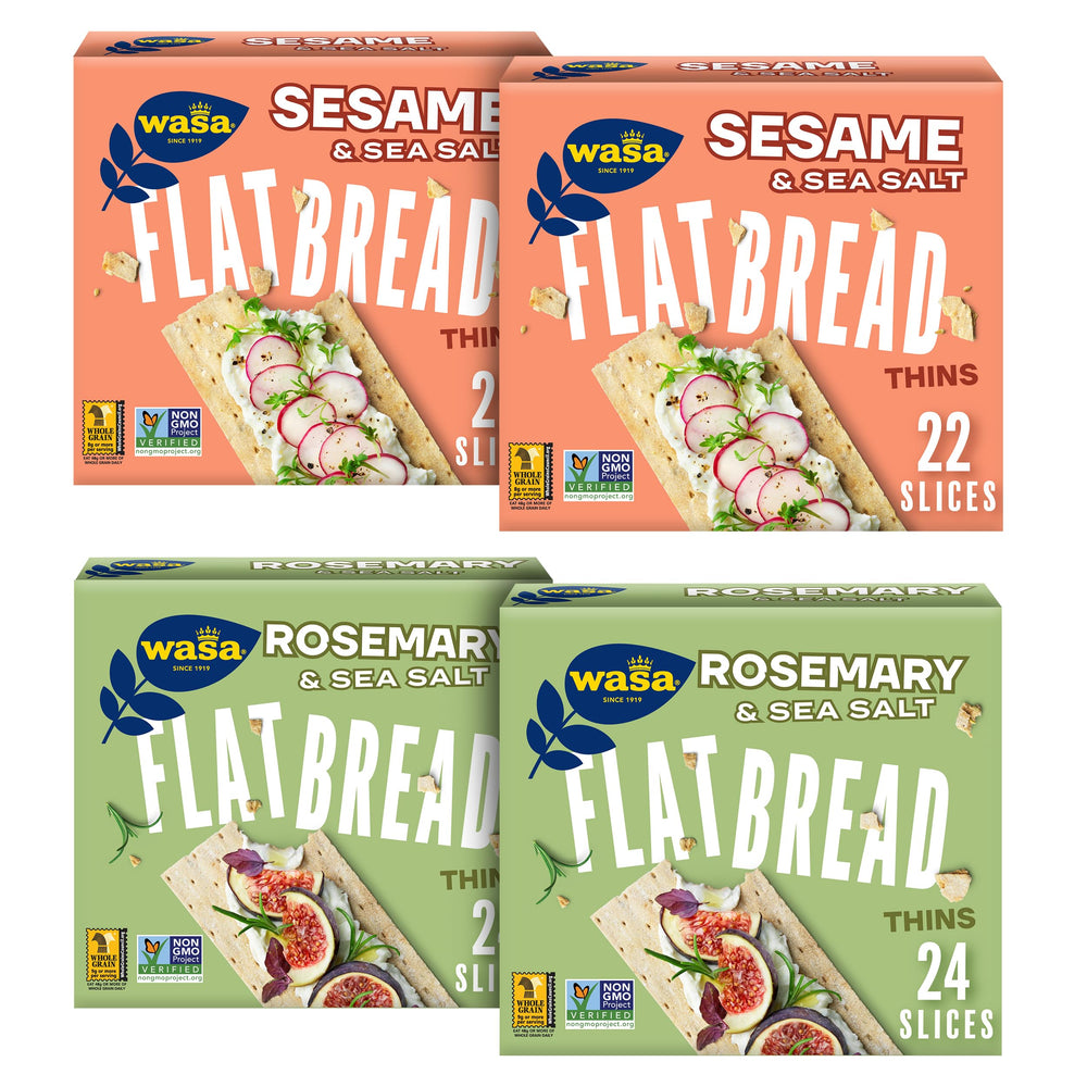 Wasa Rosemary & Sea Salt Flatbread Thin close-up showing delicate aroma and light crunch