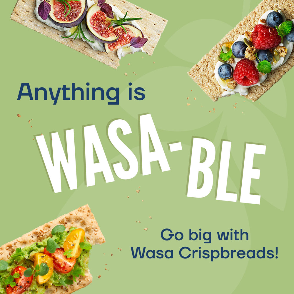Wasa Snack board with flatbread thins and toppings ready