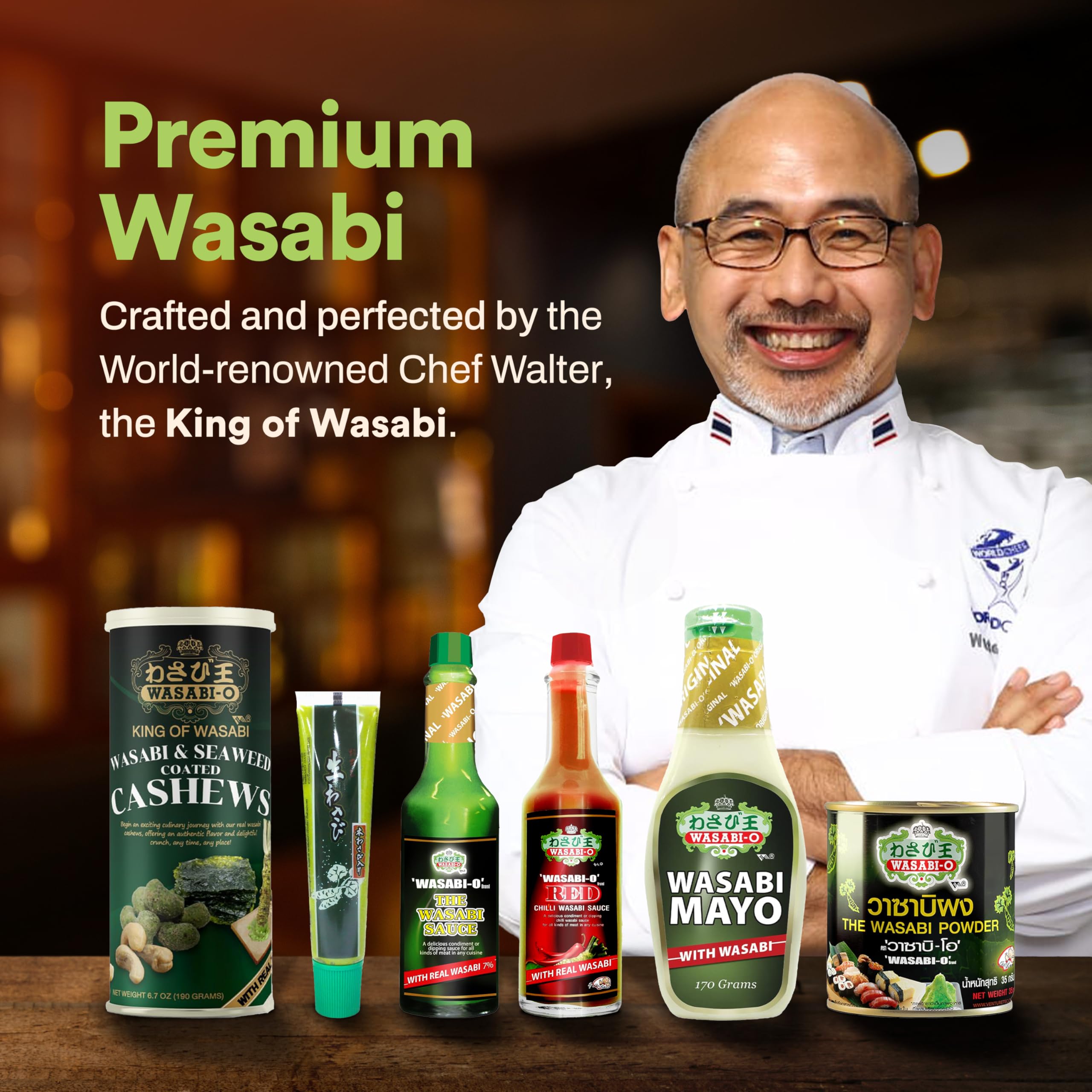 Wasabi-O resealable tube keeps flavor fresh after opening.