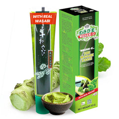 Wasabi-O real wasabi paste tube ready for sushi with clean heat.