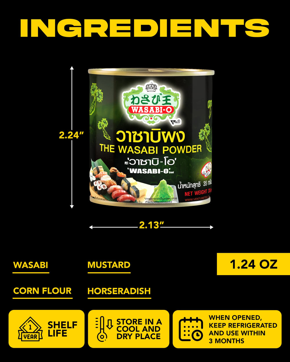 Wasabi-O versatile mix for wasabi mayo or sauces.