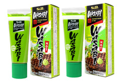 Wasabi prepared in tube family-size two-pack packaging for easy use.