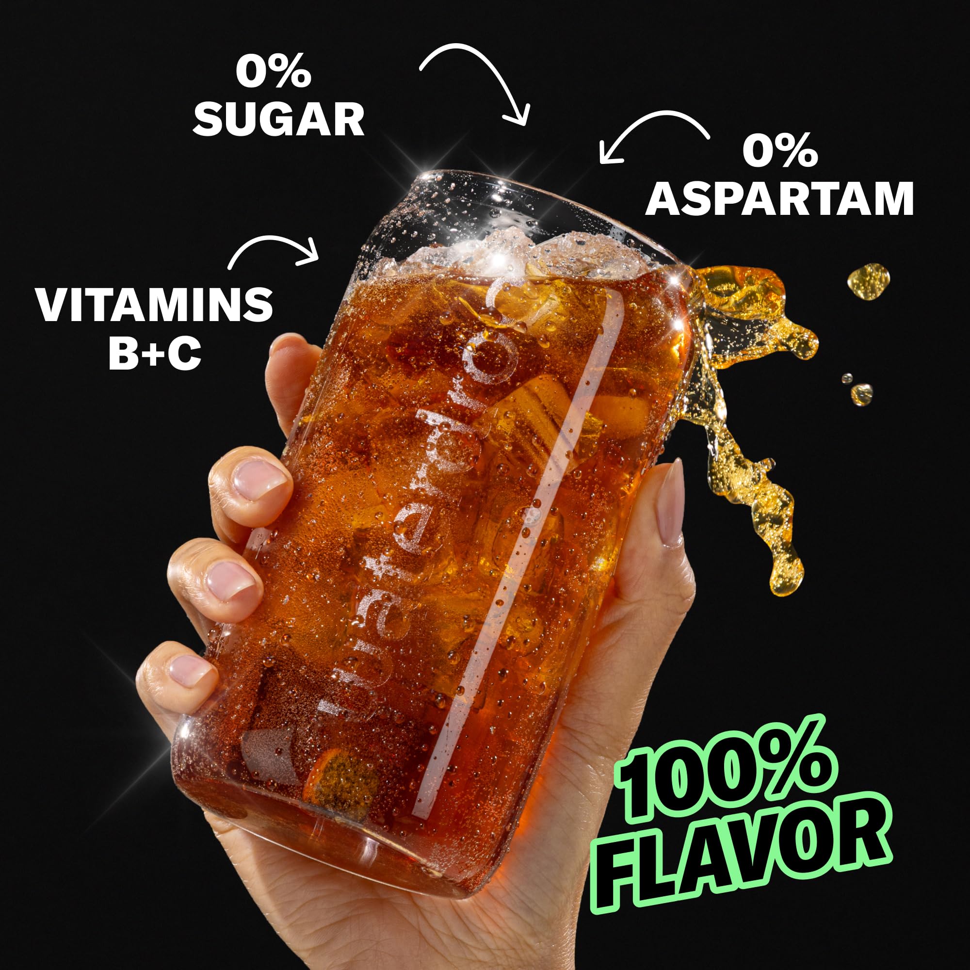 Dissolving cola cubes in water for quick, clean flavor with electrolytes.