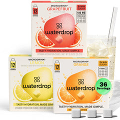 Waterdrop Hydration Cubes orange flavor dissolving for on-the-go hydration