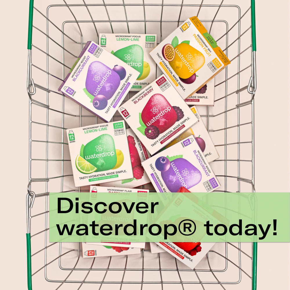 Waterdrop Iced Tea Peach cube for a fruity, cooled beverage.