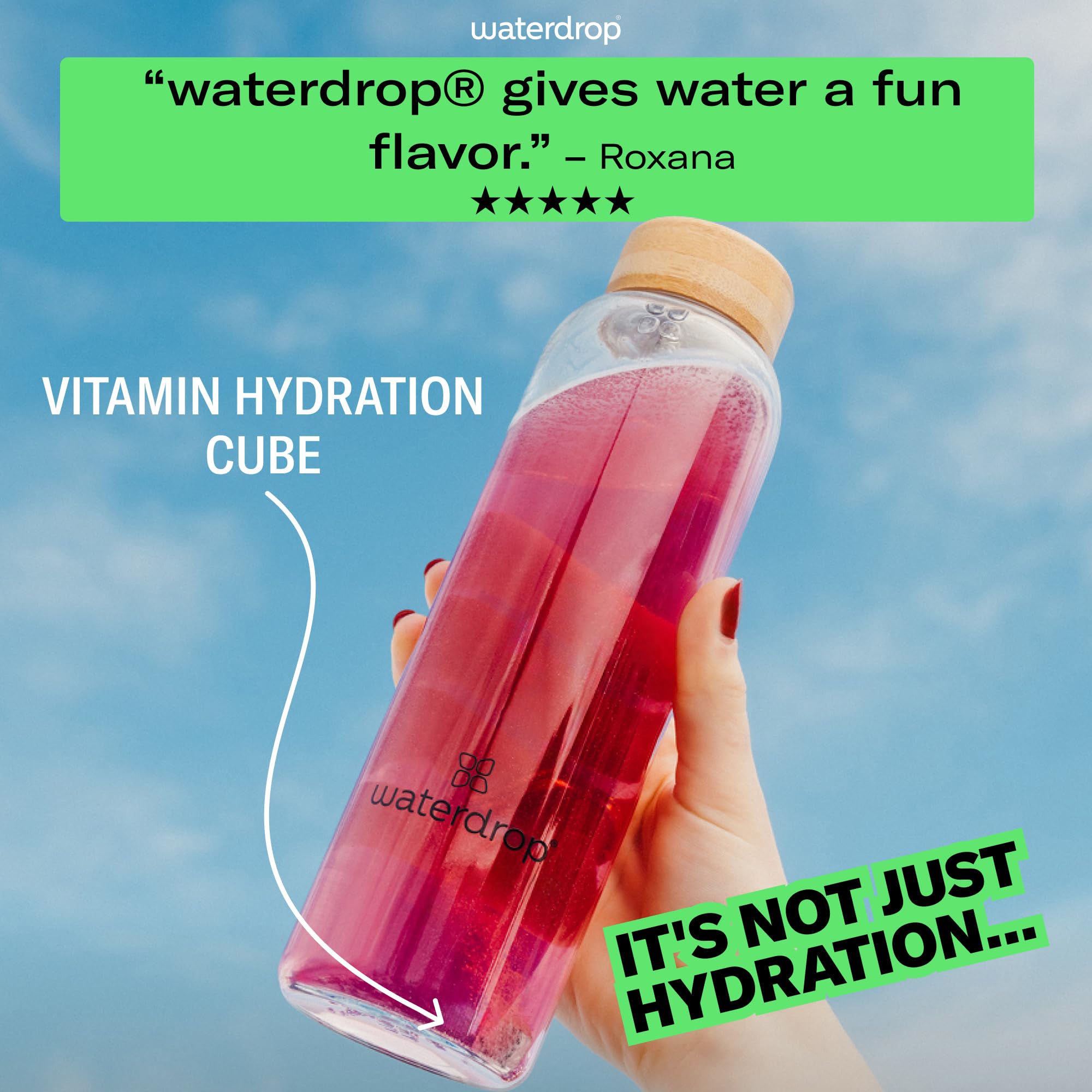 Waterdrop Passion Fruit cube adds bright flavor to your water.