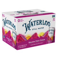 Waterloo Dragon Fruit Punch still water bottle tilt for on-the-go refreshing hydration