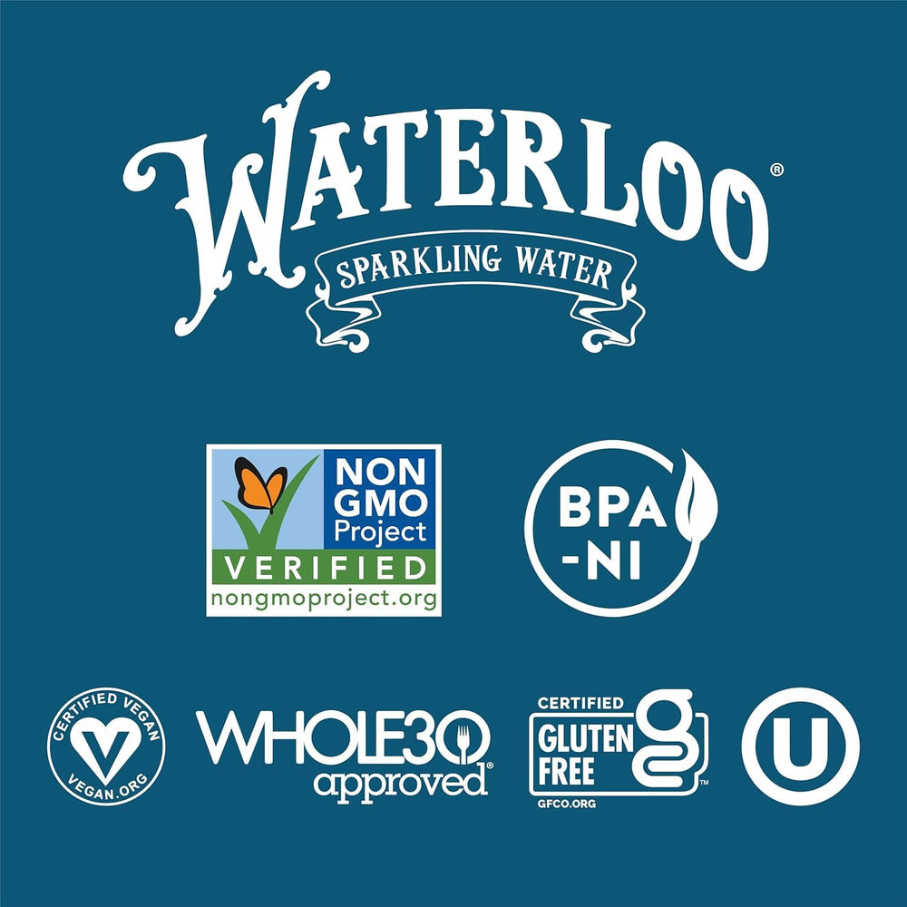 Waterloo Melon Medley can with splash conveys crisp finish