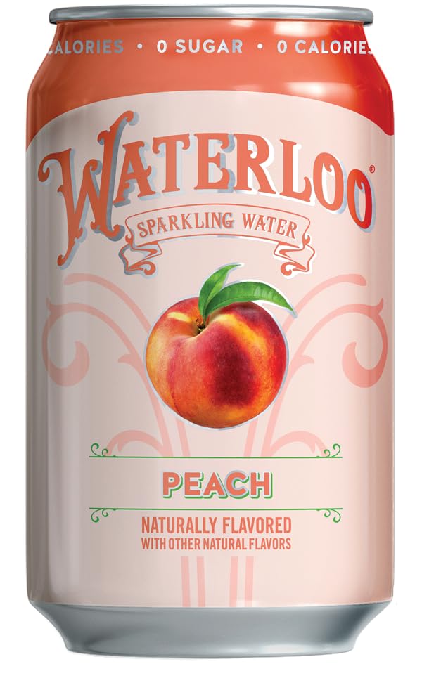 Waterloo Peach glass with ice captures refreshing aroma and lively bubbles