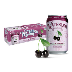 Waterloo Black Cherry bottle with bold flavor and aroma, refreshing anytime