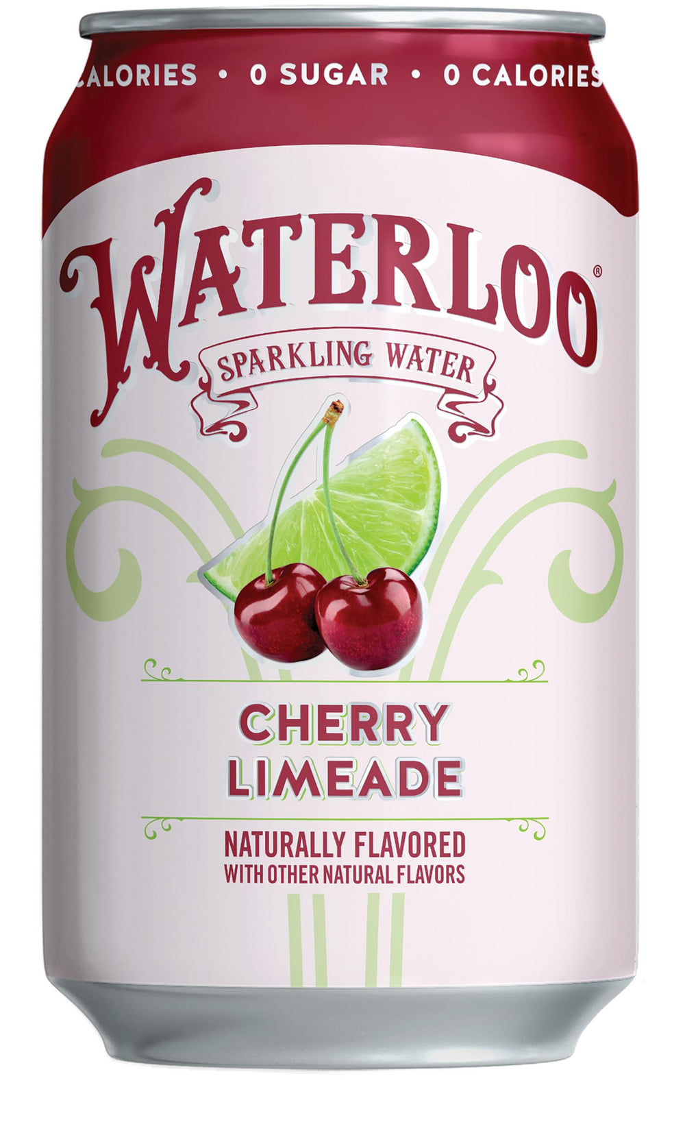 Waterloo Sparkling Water Cherry Limeade pour ready to elevate meals with bright citrus notes