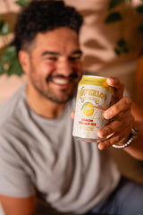 Waterloo Sparkling Water Lemon Italian Ice poured into a glass, bright citrus aroma enhances moments.