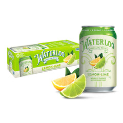 Waterloo Sparkling Water Lemon-Lime can with crisp zero-calorie flavor