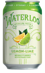 Waterloo Sparkling Water Lemon-Lime glass being poured for a refreshing finish