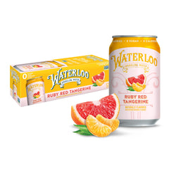 Waterloo Sparkling Water Ruby Red Tangerine can with bold flavor and zero calories
