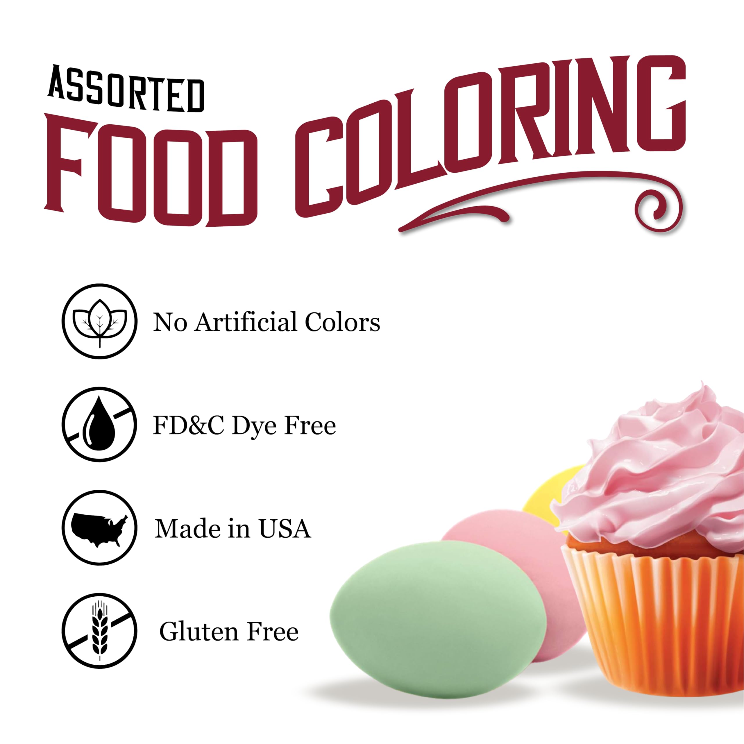 Watkins Assorted Food Coloring green bottle for natural veggie-derived color