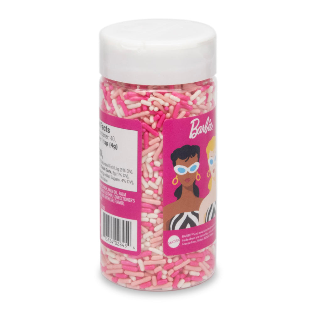 Watkins Barbie Sprinkles Pink Medley on pancakes adds color and whimsy.