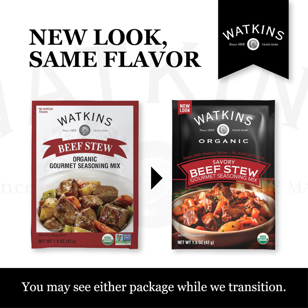 Watkins packaging and label highlighting organic and non-GMO verification