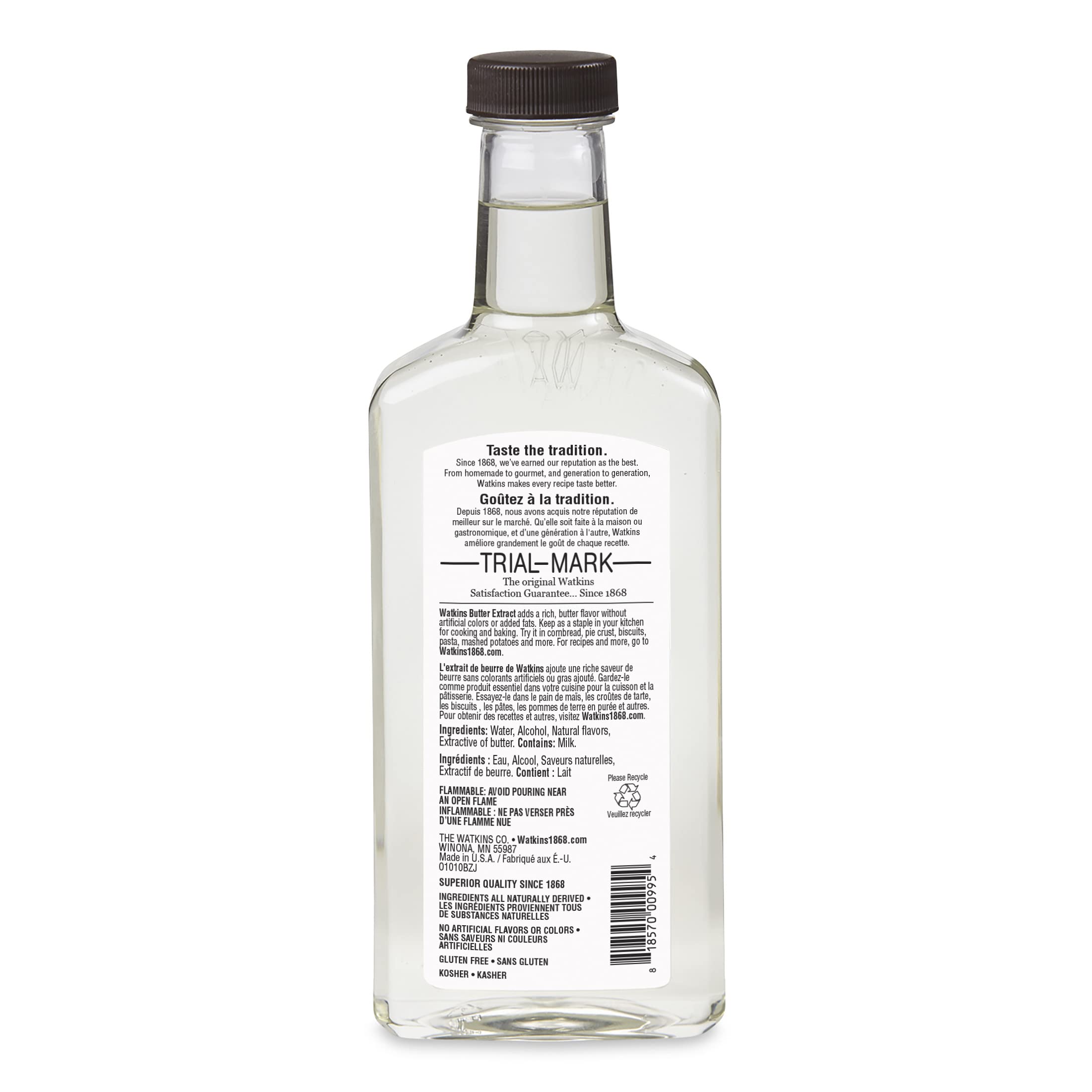 Watkins Butter Extract bottle pour enhances cookies and cakes