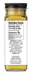Watkins Organic Butter and Salt Popcorn Seasoning packaging shows organic, kosher certification.