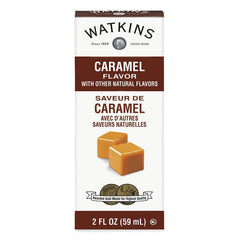 Watkins caramel flavor 2oz bottle three-pack, ideal for baking and flavoring drinks.