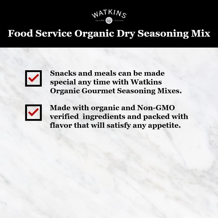 Watkins Chili Dry Seasoning food service pack; bulk size for restaurants and clubs.
