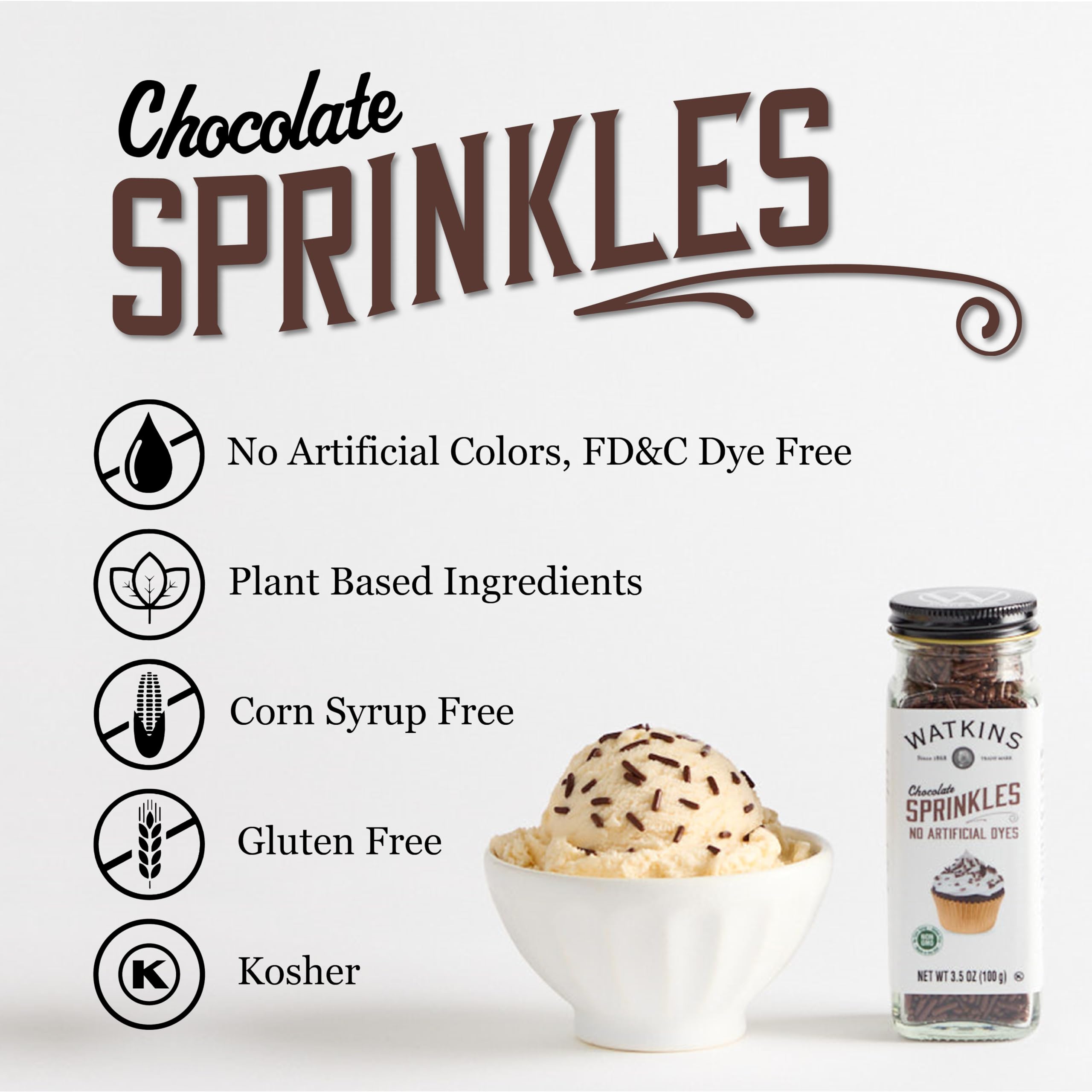 Watkins sprinkles decorate cakes with gluten-free and kosher appeal.