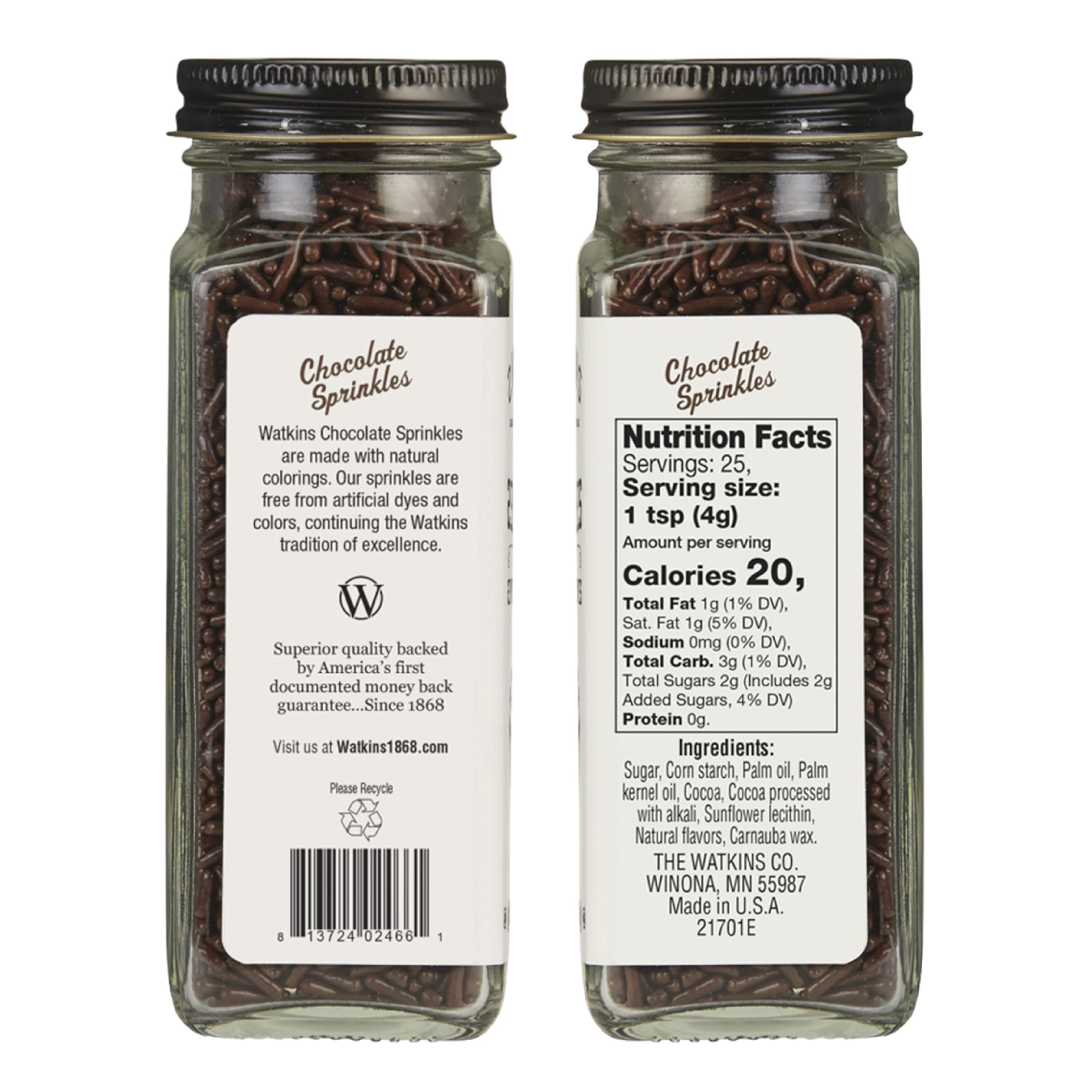 Watkins sprinkles on cookies provide a playful touch without artificial colors.