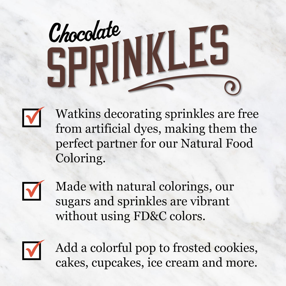Kosher-certified sprinkles suitable for a wide range of recipes.