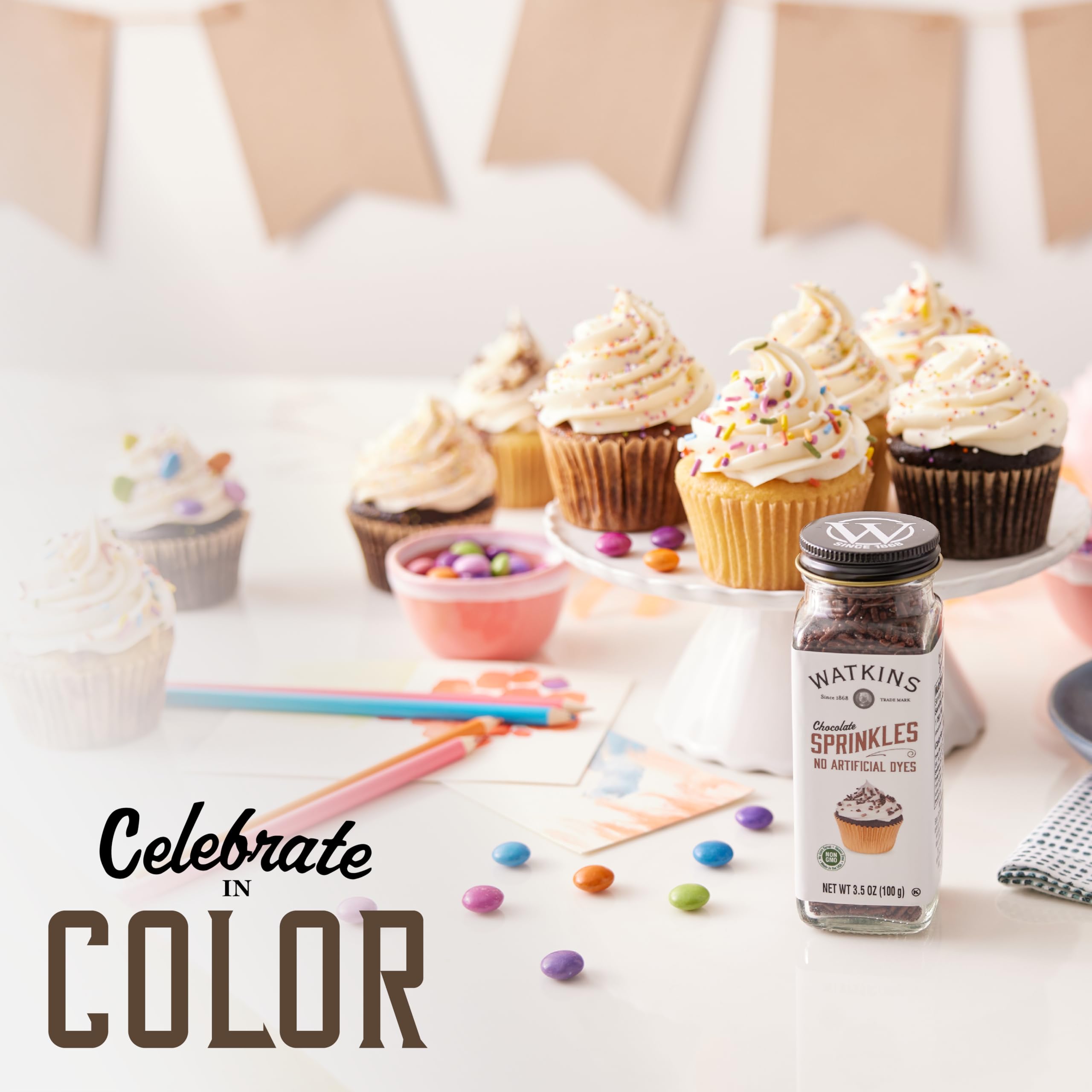 Natural colorings deliver vibrant hues without synthetic dyes in every sprinkle.