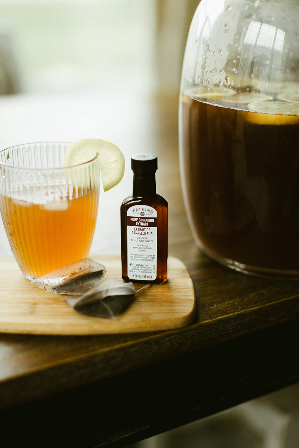 Watkins Cinnamon Extract added to coffee for warm spice.