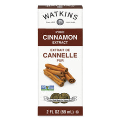 Watkins Cinnamon Extract pour-spout bottle ideal for easy measuring.