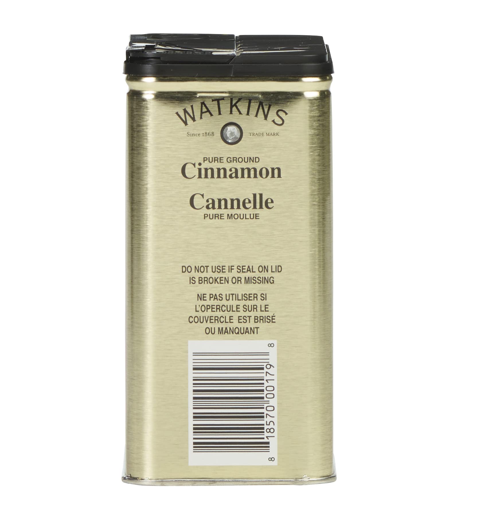 Watkins Cinnamon Ground closeup highlights fine texture and rich essential oils