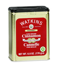 Watkins Cinnamon Tin back label with ingredients and certifications clearly listed