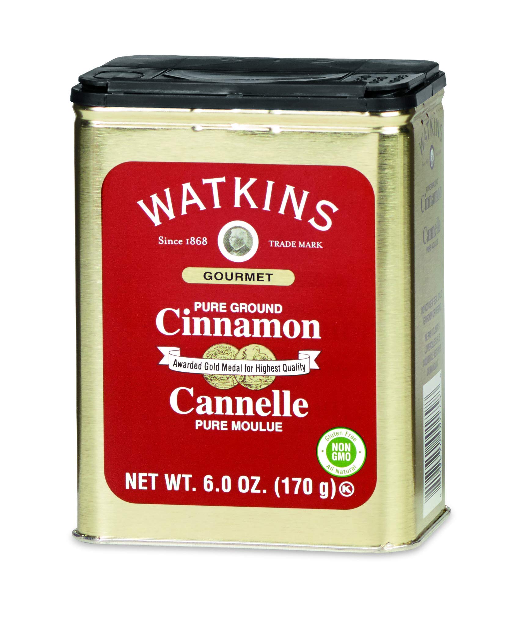 Watkins Cinnamon Tin in kitchen drawer for easy everyday seasoning