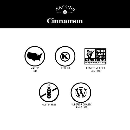 Watkins Cinnamon Tin sealed cap preserves freshness between uses