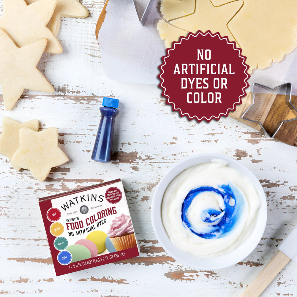 Usage ideas for Watkins food coloring in baking and crafts