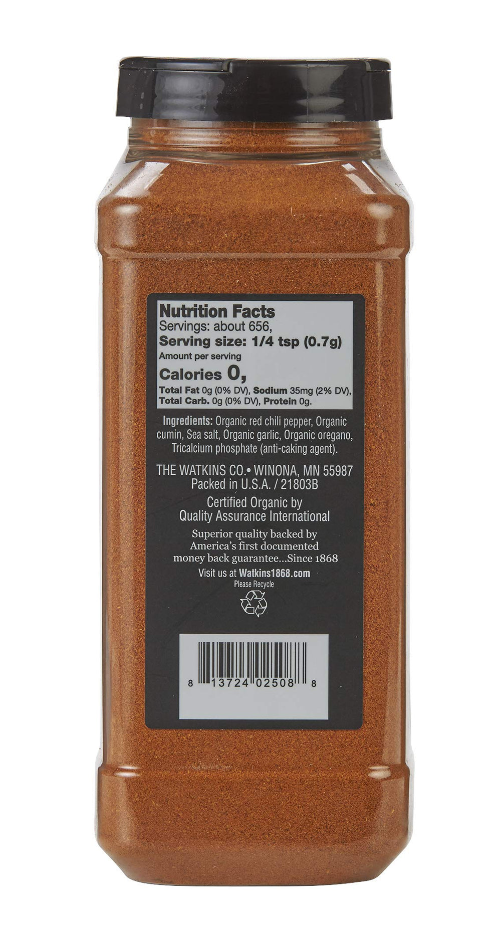 Watkins gourmet spice jar close-up highlighting premium aroma
