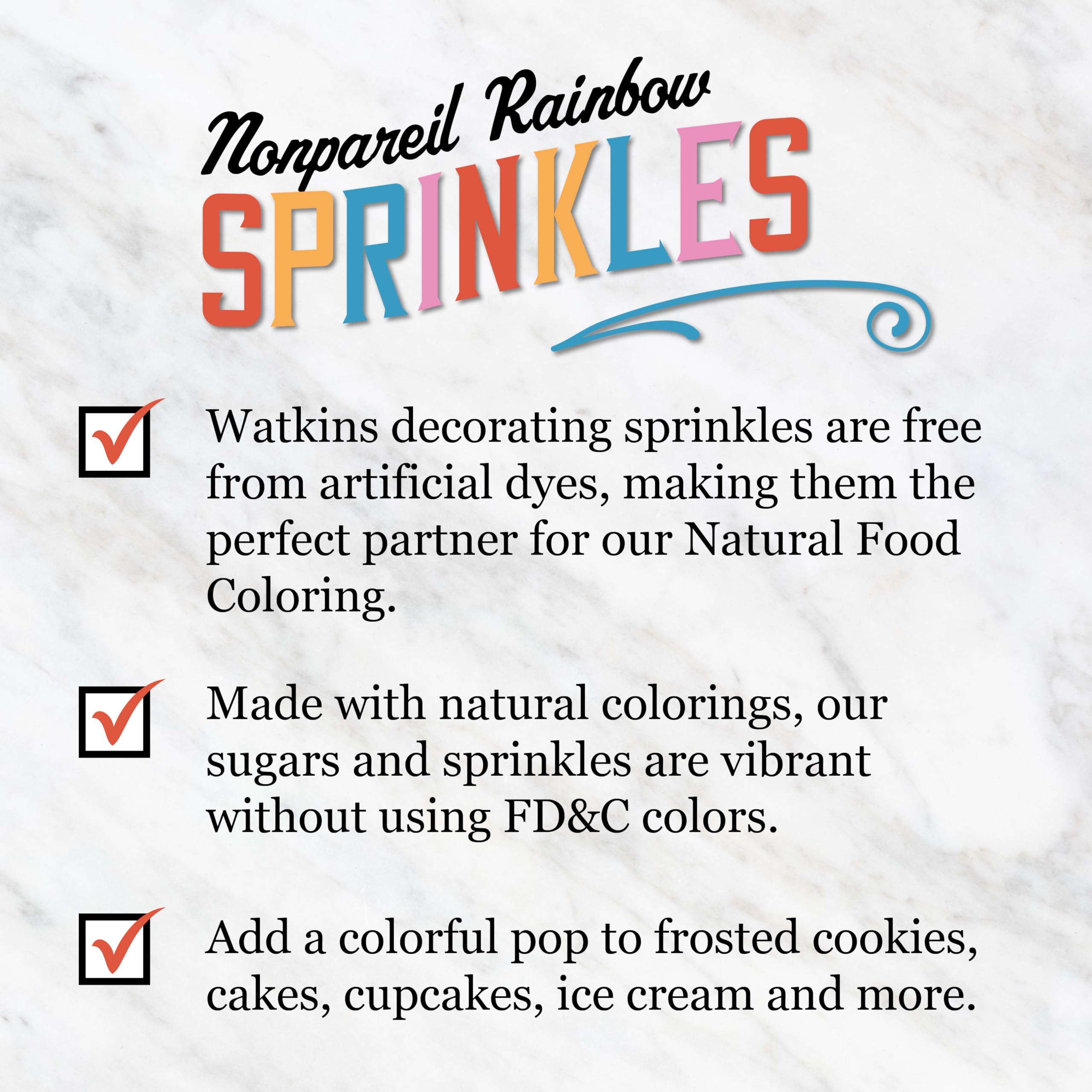 Watkins Gourmet Sprinkles jar interior reveals premium ingredients.