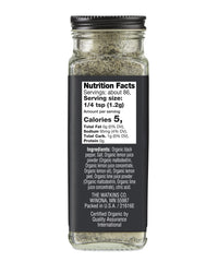 Watkins Lemon Pepper bottle label close-up highlighting USDA organic and non-GMO