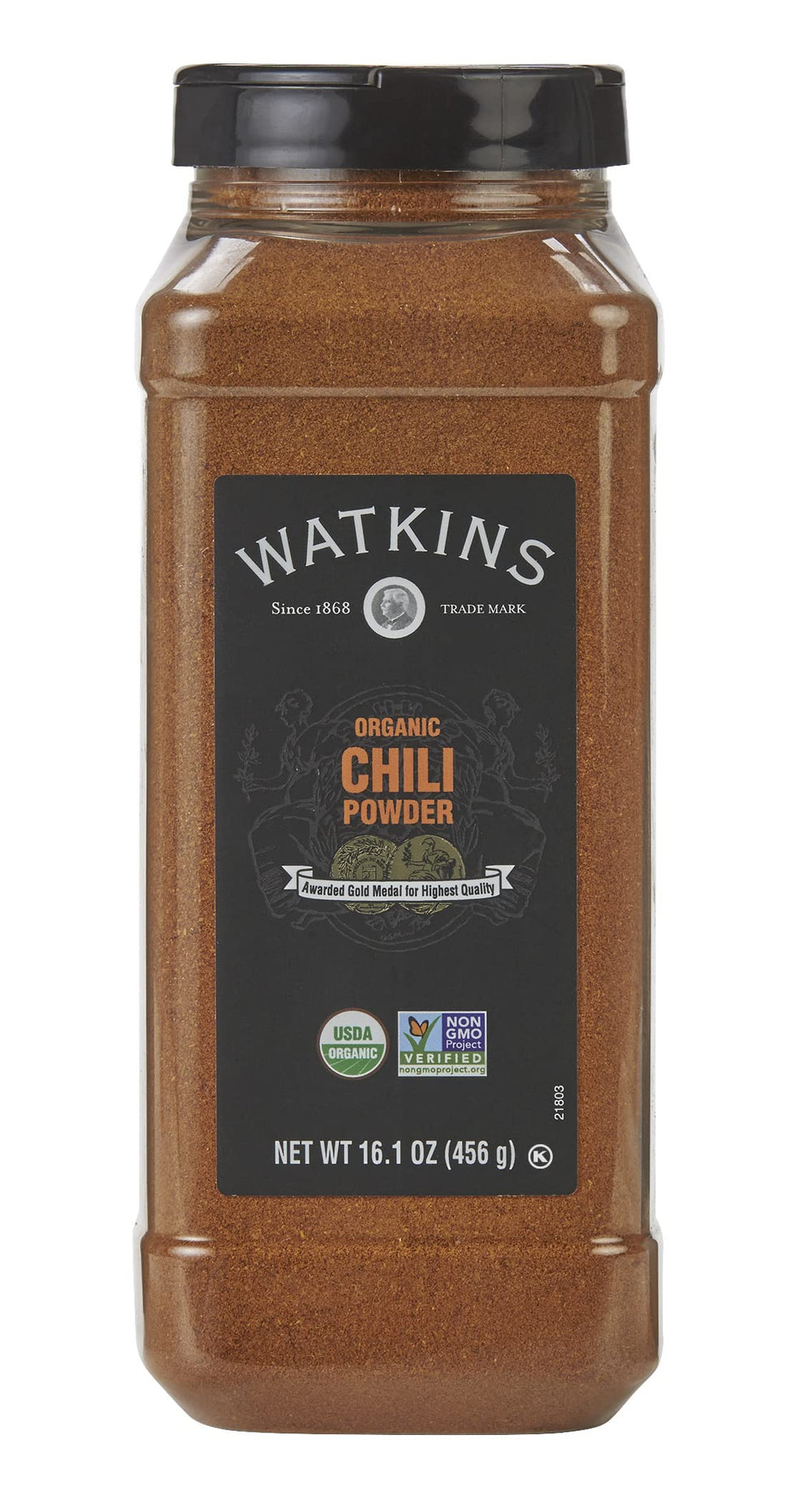 Watkins Organic Chili Powder bulk bag being poured for versatile kitchen use